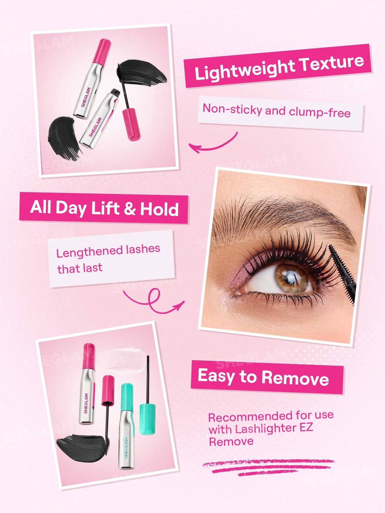 SHEGLAM Lashlighter Up & Out Mascara – Glow-Lift Volume Edition