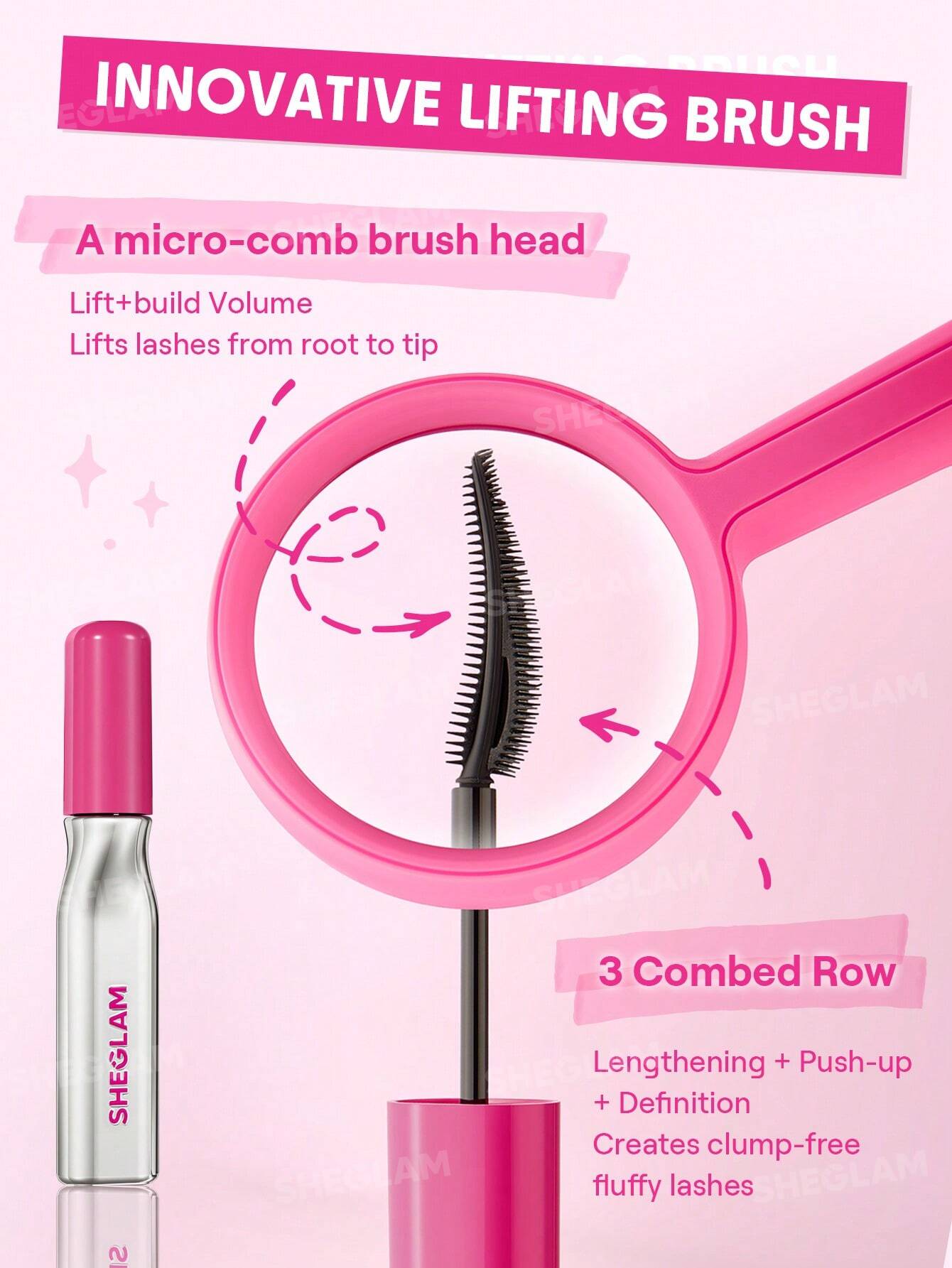 SHEGLAM Lashlighter Up & Out Mascara – Glow-Lift Volume Edition