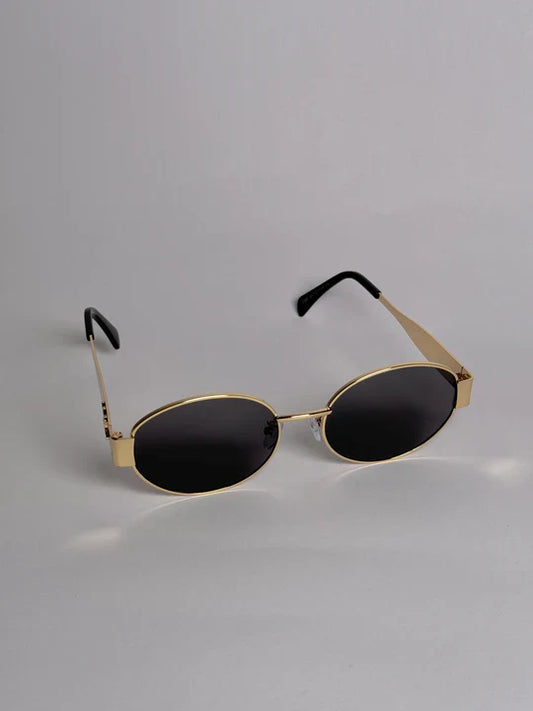 Dollger Oval Sunglasses for Women Vintage Metal Frame Glasses Anti Reflective Retro Eyeglasses Unisex
